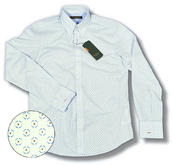 View Item Ben Sherman Mod Fit Retro Mini Target L/S Button Down Shirt Light Blue